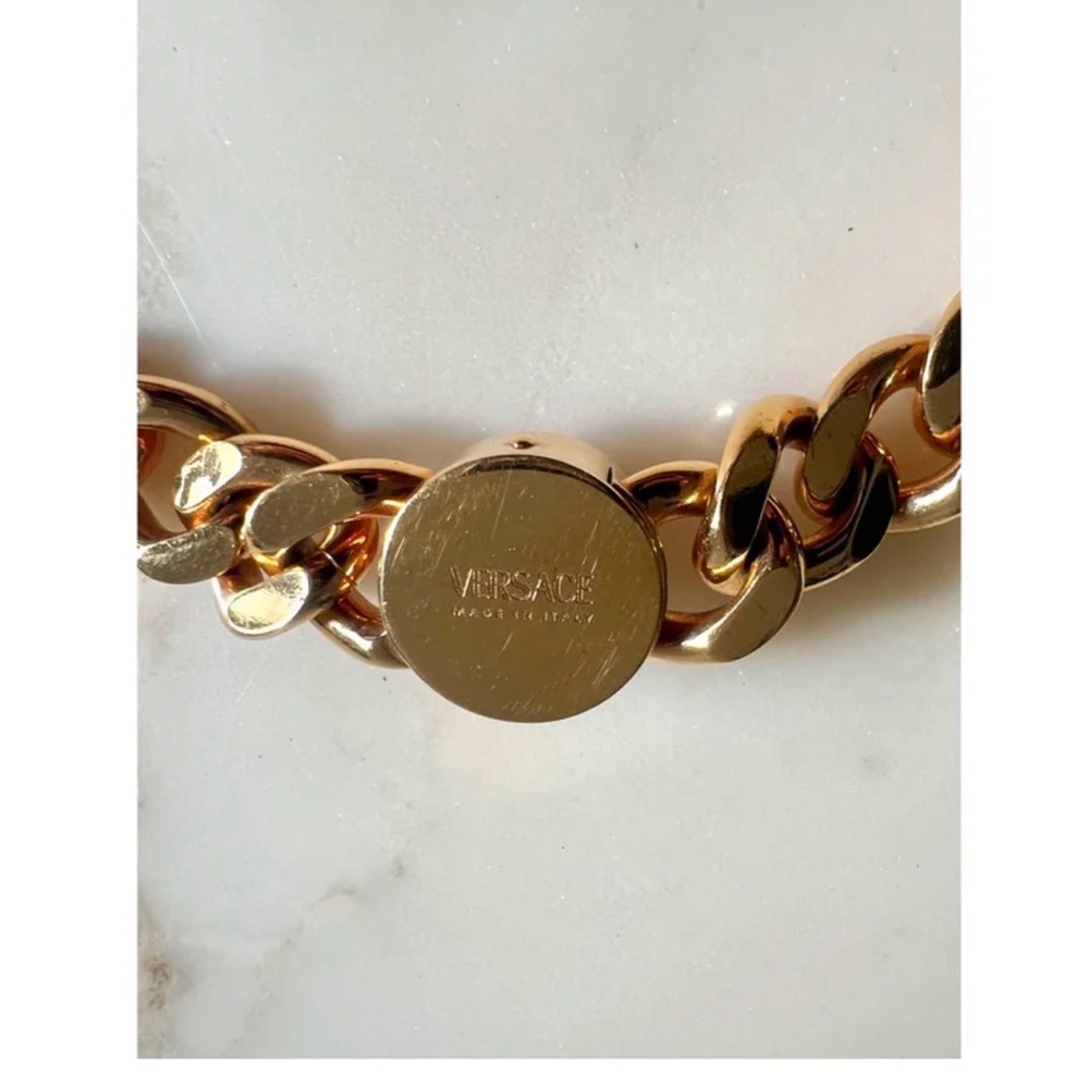 Versace Medusa Gold and Crystals Chain Necklace - Picture 3 of 6